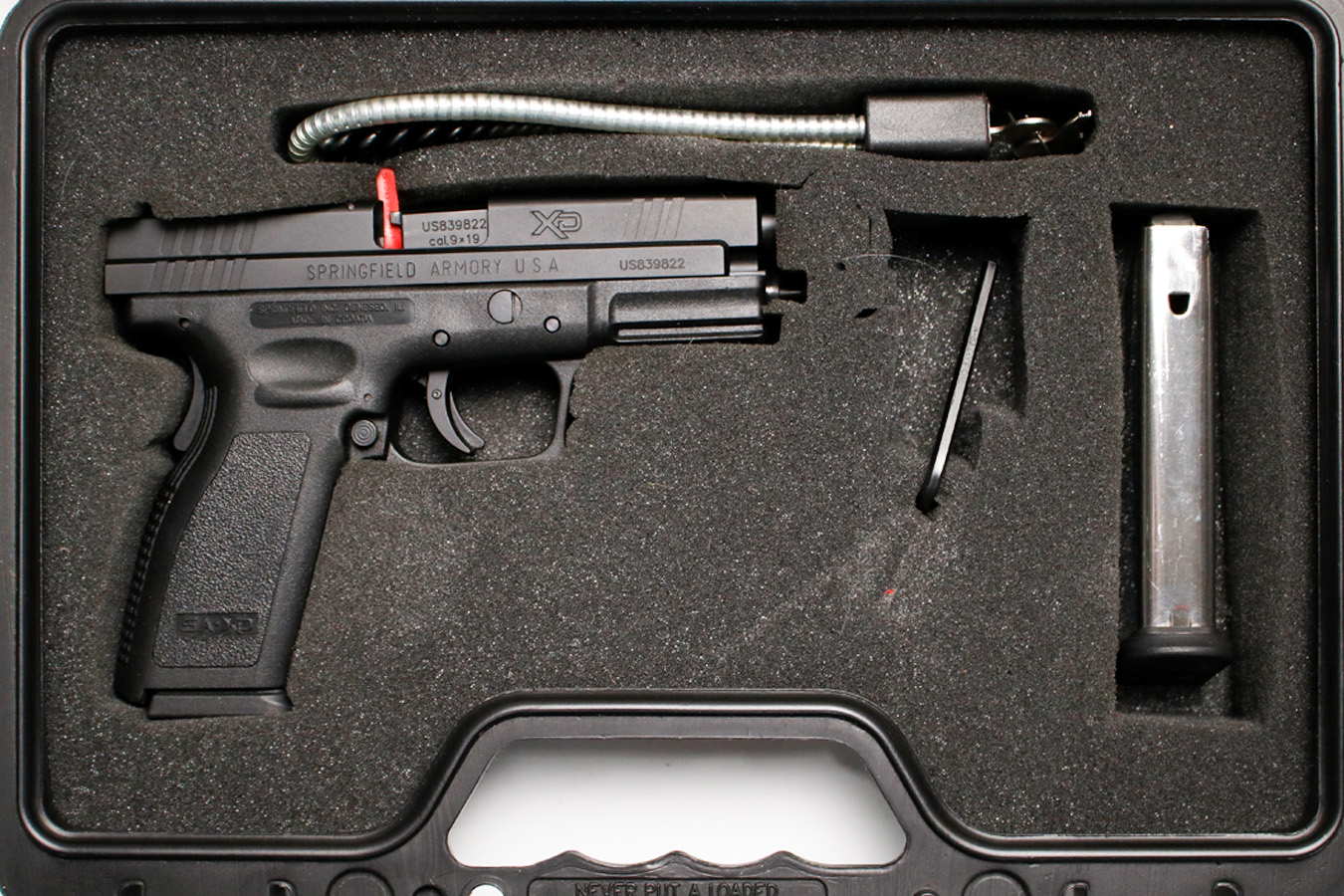 Springfield XD-9 9mm Used Police Trade-In Pistol with Two Magazines and Original Box