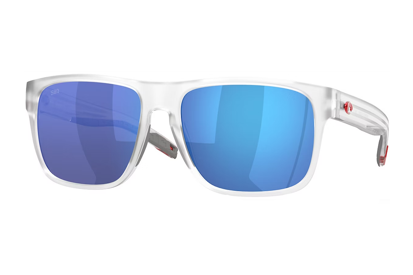 Costa Del Mar Spearo XL Matte Clear Frame with Blue Mirror Lenses