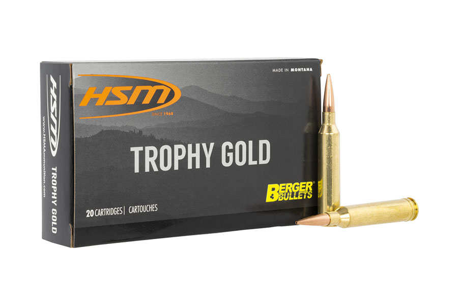 Hsm 6.5x284 Norma 130 Grain Berger Hunting VLD Match Trophy Gold Extended Range 20/Box