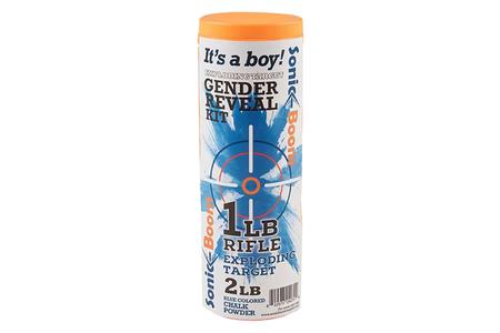 EXPODING RIFLE TARGET - GENDER REVEAL KIT BOY
