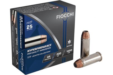 Fiocchi 44 Rem Mag 200 gr Hornady XTP Hollow Point Hyperformance 25/Box