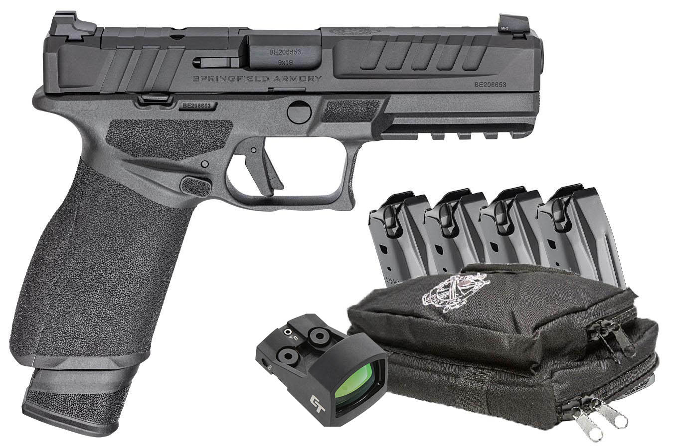 Springfield Echelon 9mm Optic-Ready Gear Up Package with 5 Magazines, Range Bag and Crimson Trace Red Dot