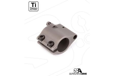 AR-15 CLAMP ON TITANIUM ADJUSTABLE GAS BLOCK .875 GRAY