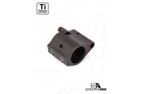 AR-15 SOLID TITANIUM ADJUSTABLE GAS BLOCK .936 BLACK