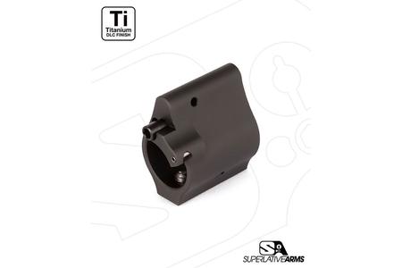 AR-15 SOLID TITANIUM ADJUSTABLE GAS BLOCK .875 BLACK