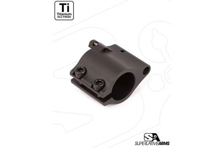 AR-15 CLAMP ON TITANIUM ADJUSTABLE GAS BLOCK .936 BLACK