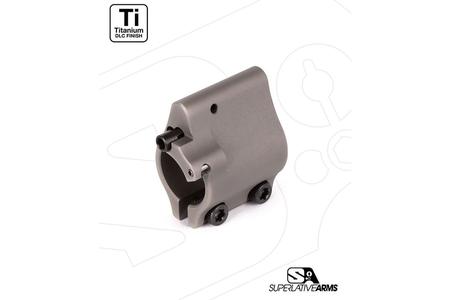 AR-15 CLAMP ON TITANIUM ADJUSTABLE GAS BLOCK .936 GRAY