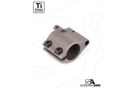 AR-15 CLAMP ON TITANIUM ADJUSTABLE GAS BLOCK .750 GRAY