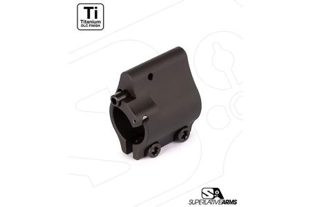 AR-15 CLAMP ON TITANIUM ADJUSTABLE GAS BLOCK .750 BLACK