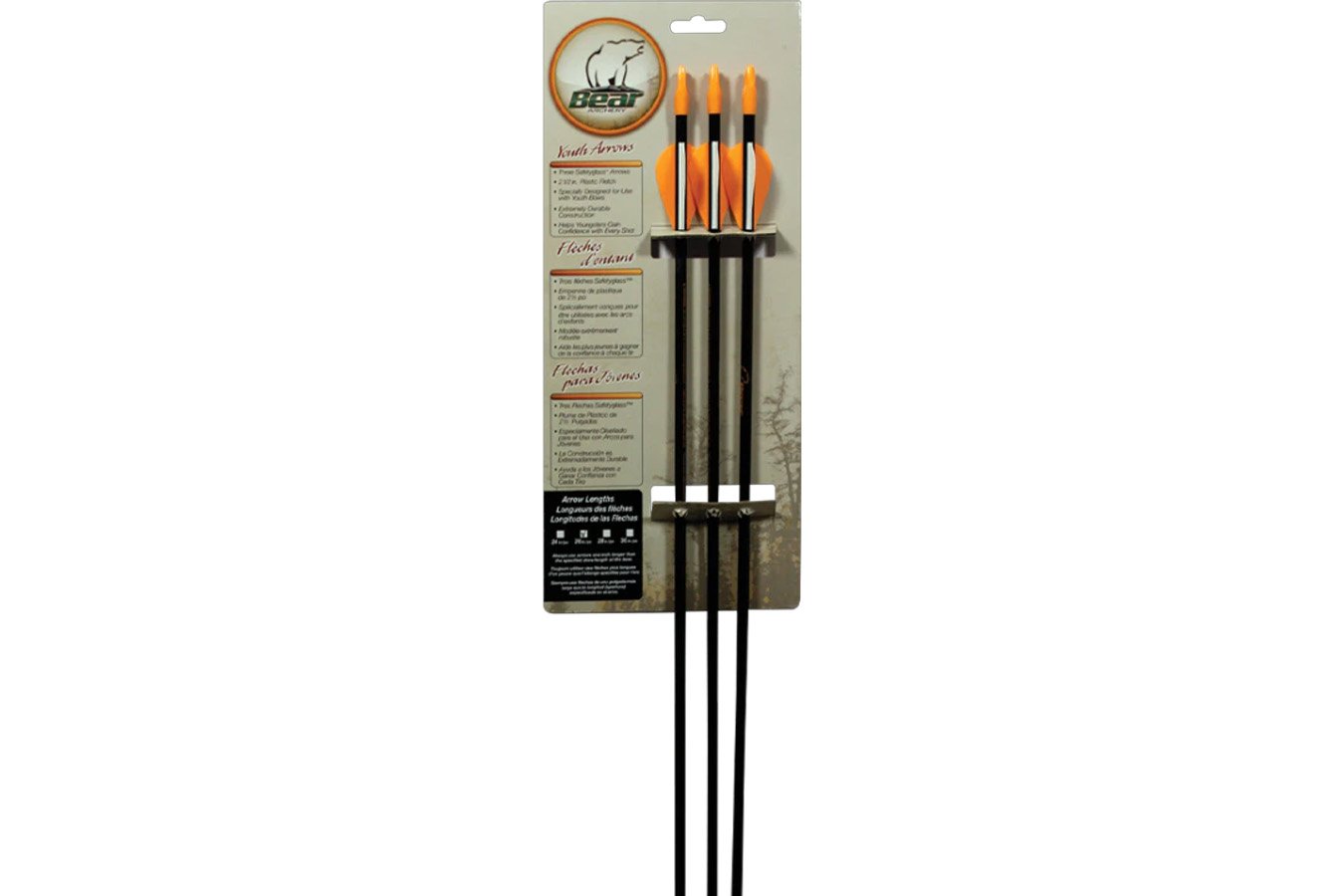 Bear Youth Safetyglass Arrows 3 Card