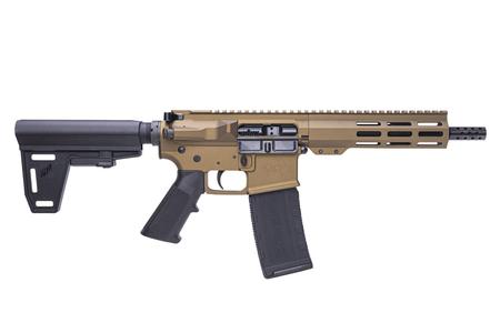 AR15 223 WYLDE PISTOL W/ BRACE 7.5 IN NITRIDE BARREL BRONZE FRAME