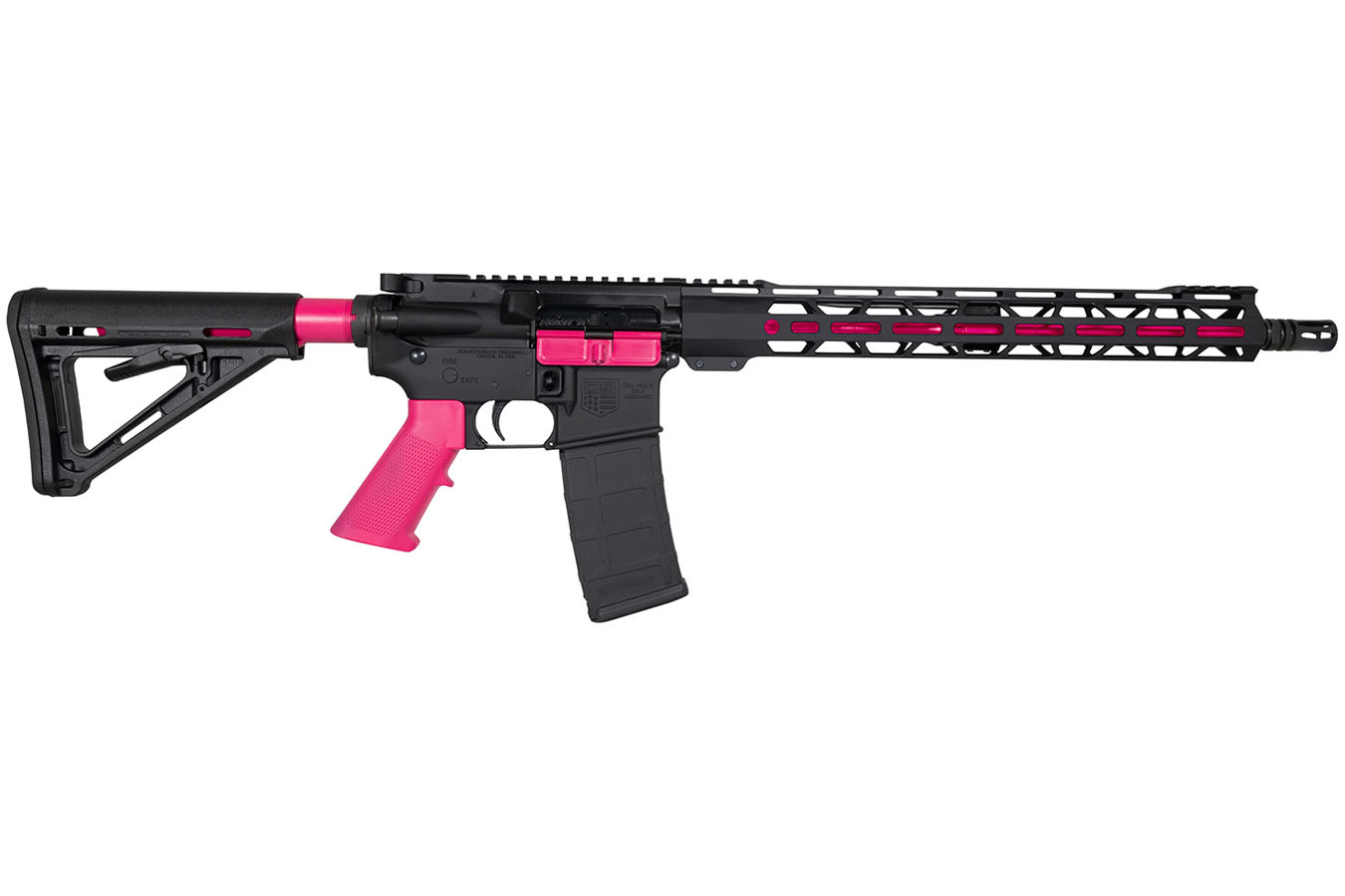 Diamondback DB15 5.56mm NATO Tactical Rifle With Pink A2 Grips