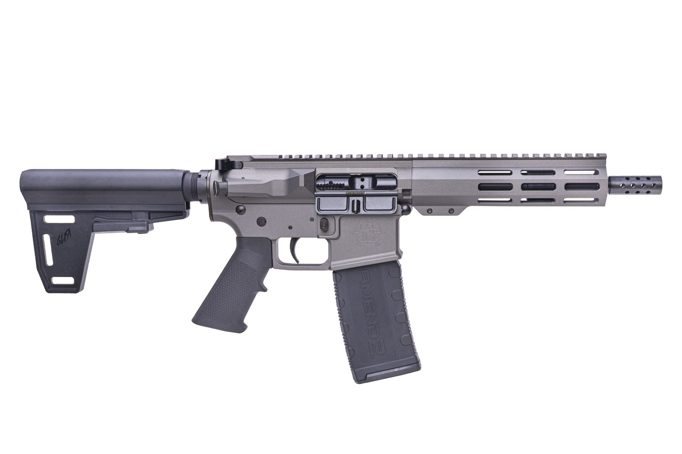 Great Lakes Firearms GL-15 .223 Wylde AR-Pistol with Brace and Tungsten Cerakote Finish