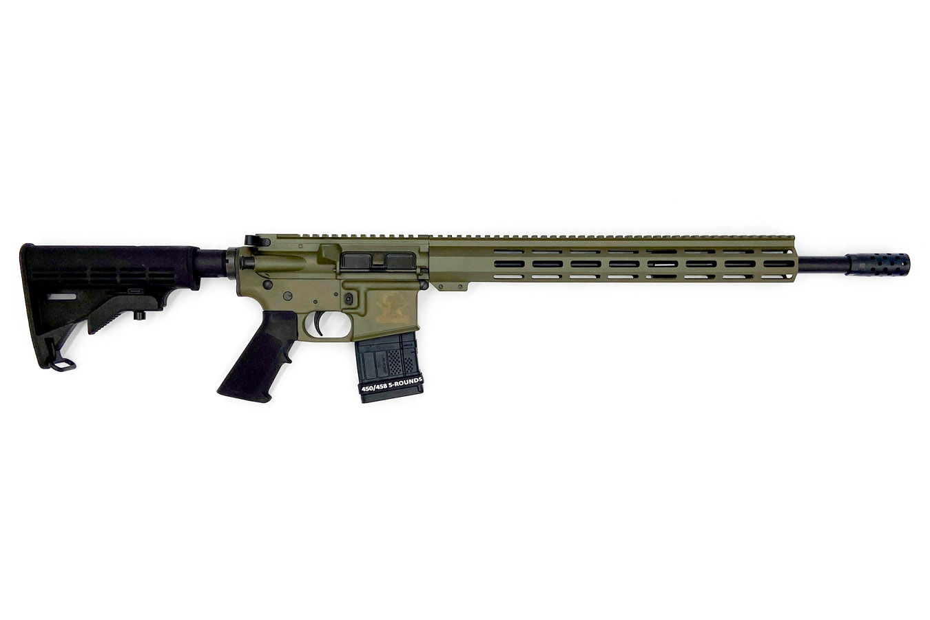 Great Lakes Firearms GL-15 450 Bushmaster Semi-Auto Rifle with OD Green Finish and 18 Inch Barrel