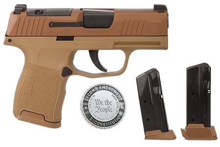 P365 2A 9MM 3.1 IN BARREL OPTIC READY COYOTE FRAME 3 MAGS 2A COIN