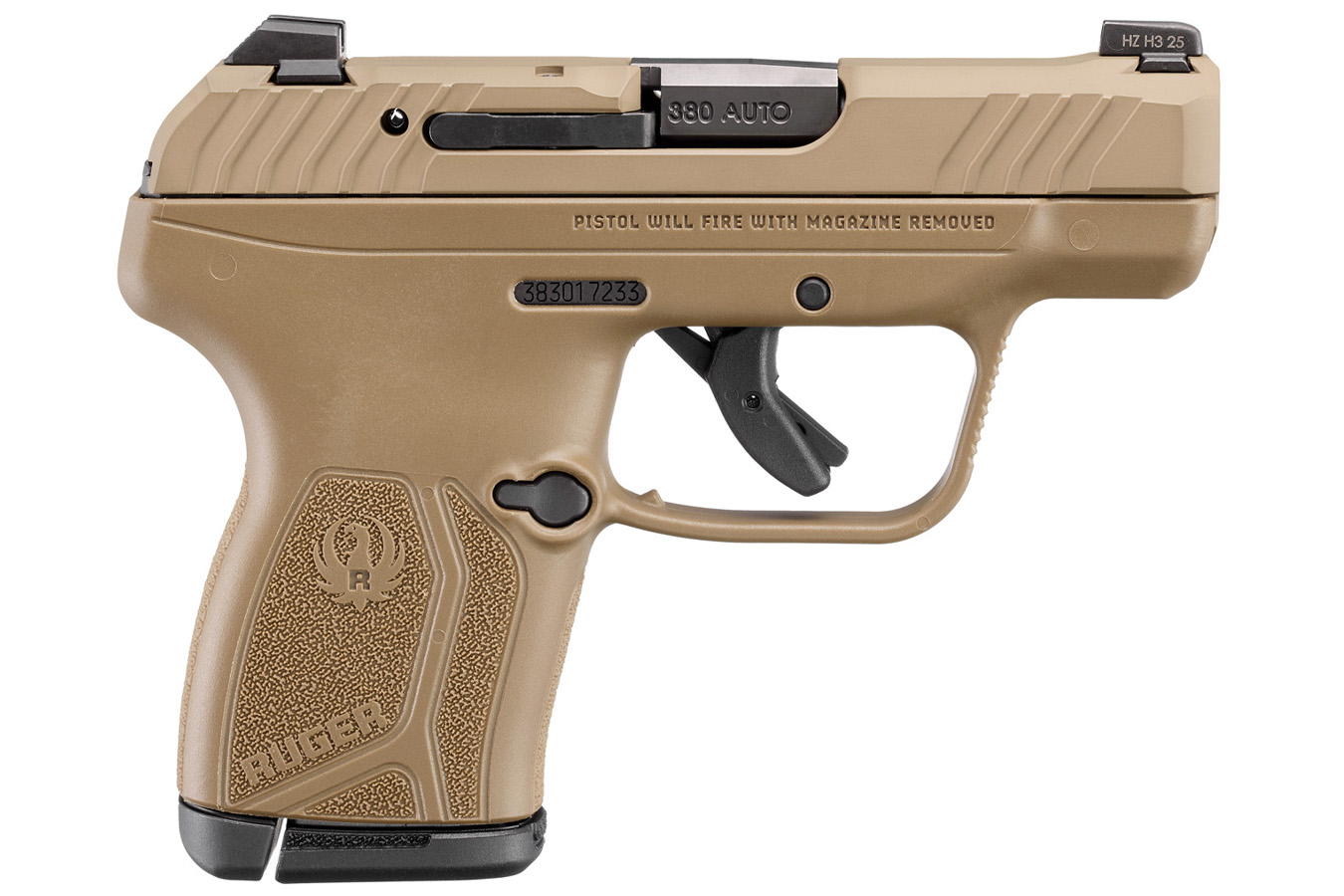 Ruger LCP Max 380 ACP Pistol with Flat Dark Earth (FDE) Cerakote Finish