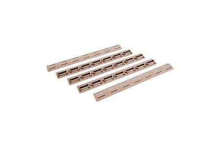 RAIL PANEL KIT 5-PACK KEYMOD RUBBER FLAT DARK EARTH 5.5