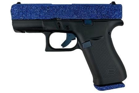MODEL 43X 9 MM SLIM SUB COMPACT 3.41 IN BARREL NAVY BLUE GLITTER SLIDE BLACK FRA
