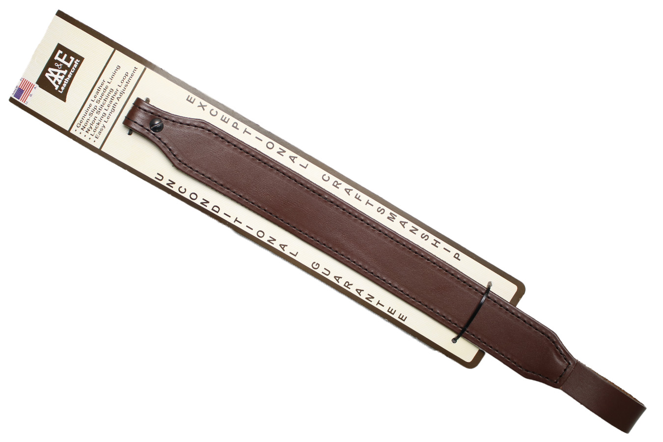AAE Genuine Long Taper Leather Gun Sling with Burgundy Finish