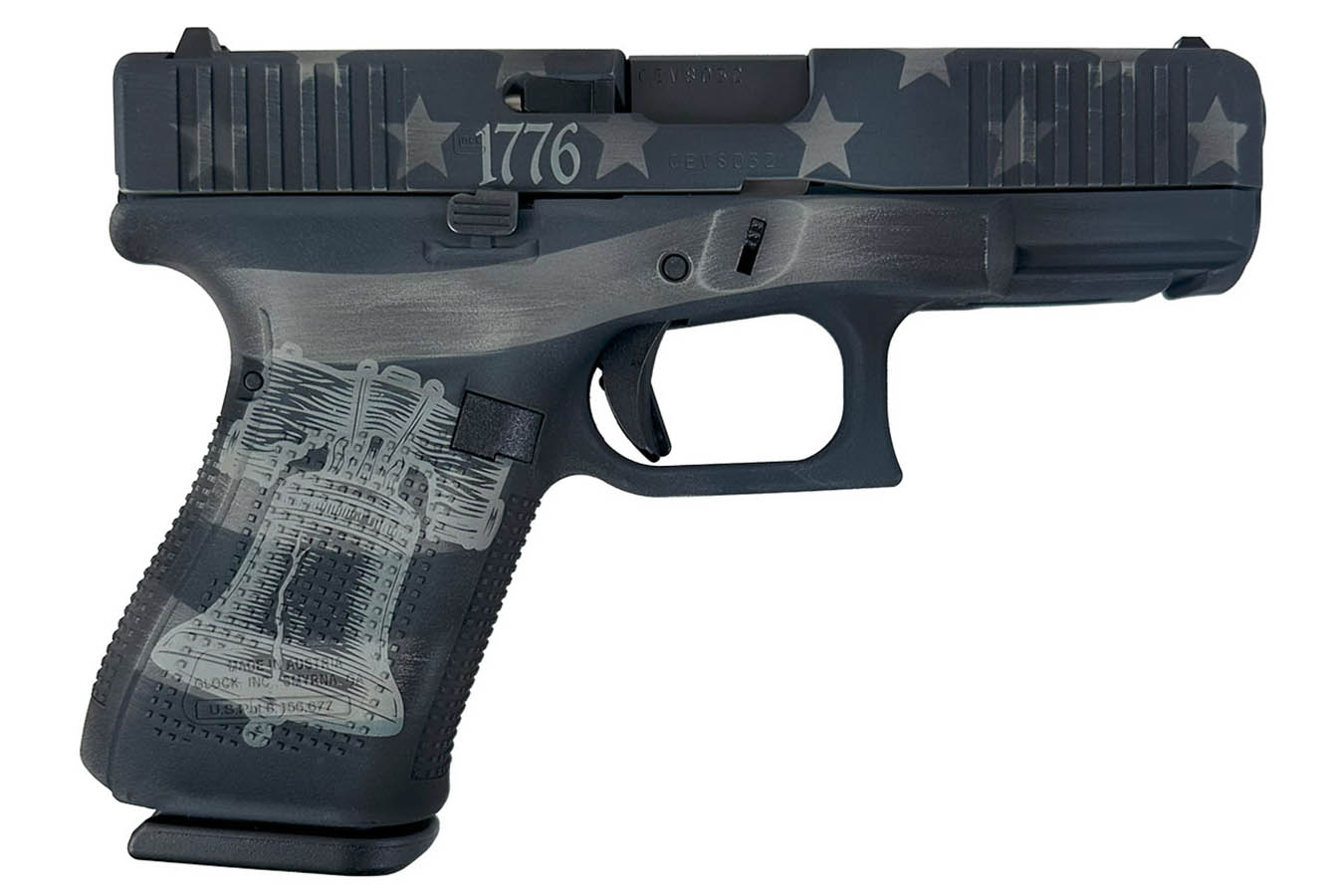 Glock 19 Gen5 9mm Semi-Auto Pistol with We the People Stars and Stripes Finish