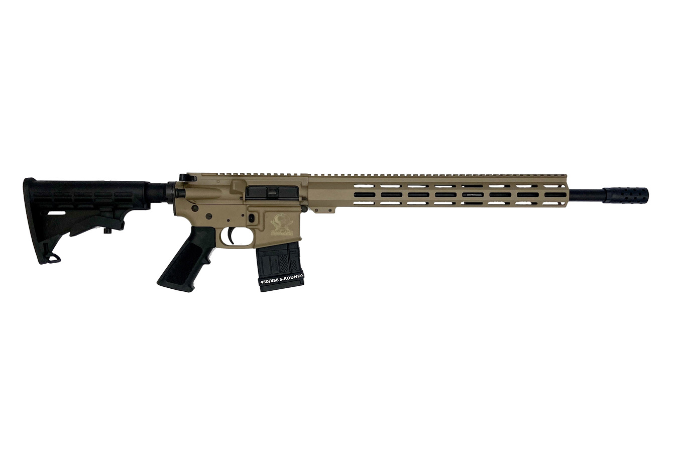 Great Lakes Firearms GL-15 450 Bushmaster Semi-Auto Rifle with Threaded Barrel and FDE Frame Finish