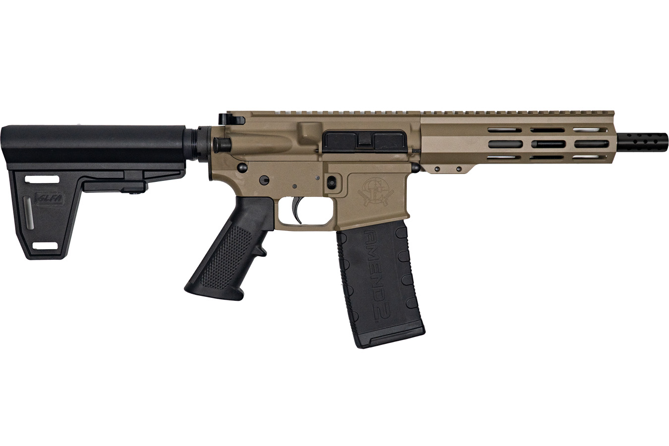Great Lakes Firearms GL-15 223 Wylde AR-Pistol with Brace and FDE Cerakote Finish