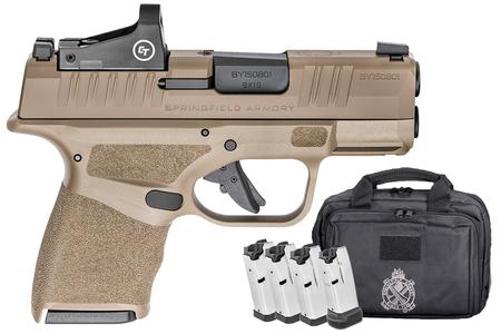 HELLCAT OSP 9 MM 3 IN BARREL FDE 3-11 RD AND 2-13 RD MAGS