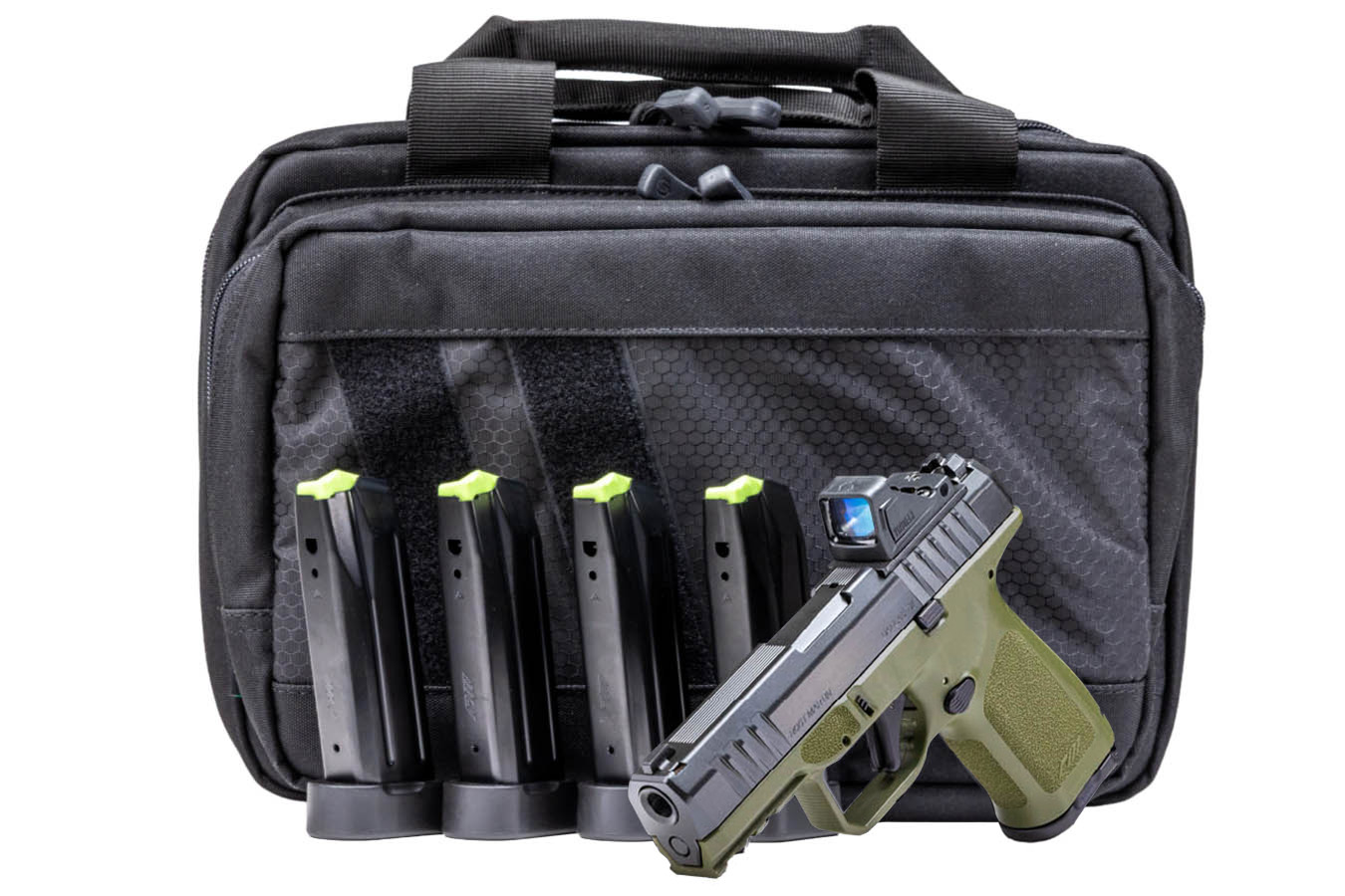 No. 31 Best Selling: ROST MARTIN RM1C 9MM ODG FRAME 4 IN BBL VIRIDIAN RFX11 GREEN DOT 5 MAGS SAVIOR BAG