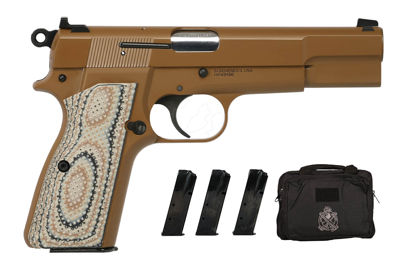 No. 19 Best Selling: SPRINGFIELD SA-35 9MM 4.7 IN BBL 15 RD MAG 4 MAGS / RANGE BAG
