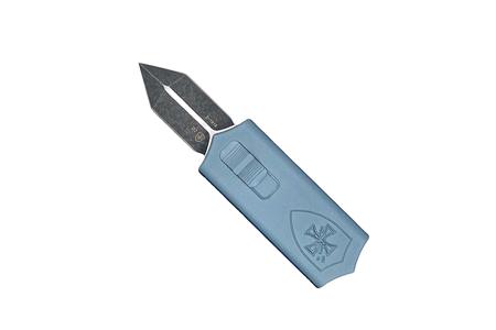 SENTINEL ALUMINUM MONEY CLIP ANODIZED GUNMETAL BLUE DAGGER