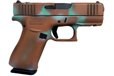 GLOCK 43X MOS 9MM LUGER 3.41 BBL (2)10RD MAGS COPPER PATINA