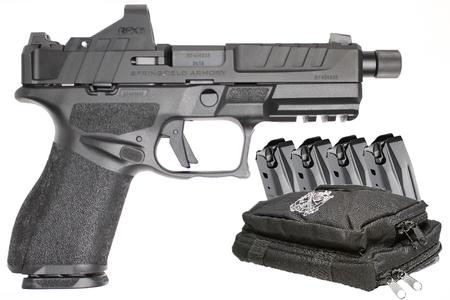 ECHELON 9MM COMPACT 4 IN THREADED BARREL WITH OPTIC 5 MAGS AND RANGE BAG