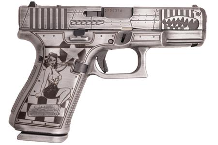 MODEL 19 GEN5 P-51 MUSTANG 9 MM 4.02 IN BARREL DISTRESSED GRAY CERAKOTE FINISH