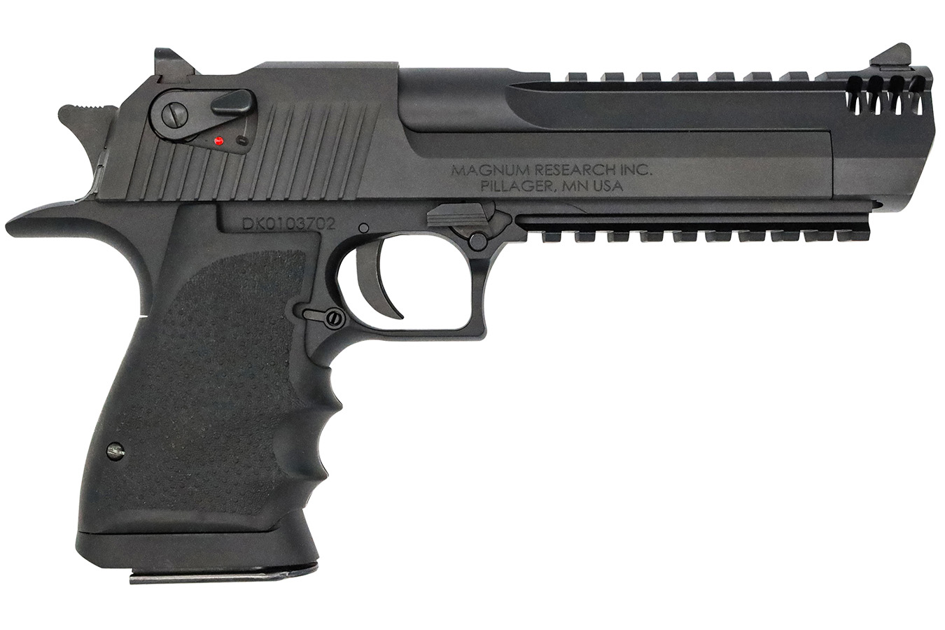 Magnum Research Desert Eagle Mark XIX L6 44 Mag Pistol with Black Hogue Finger Grooved Grip