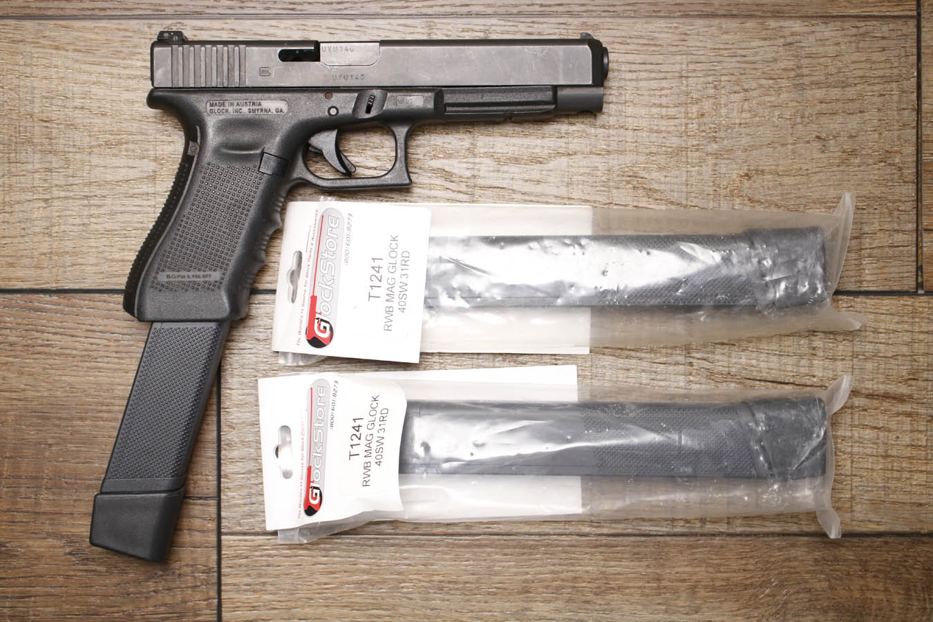 Glock 35 Gen 4 40 S&W Police Trade-In Pistol with Three Magazines