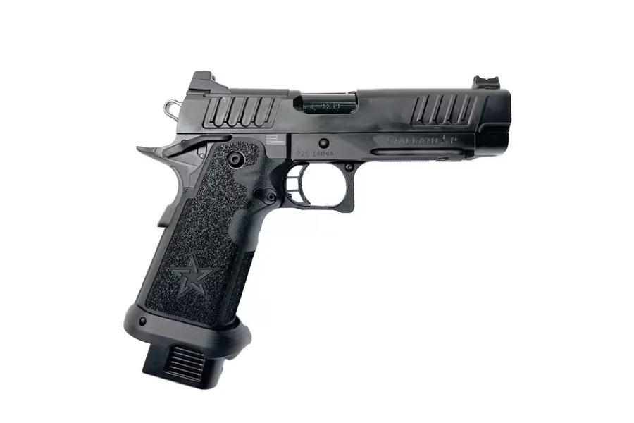 Staccato P 9mm Optic Ready Pistol with 4.4 Inch DLC Bull Barrel and Black DLC Finish