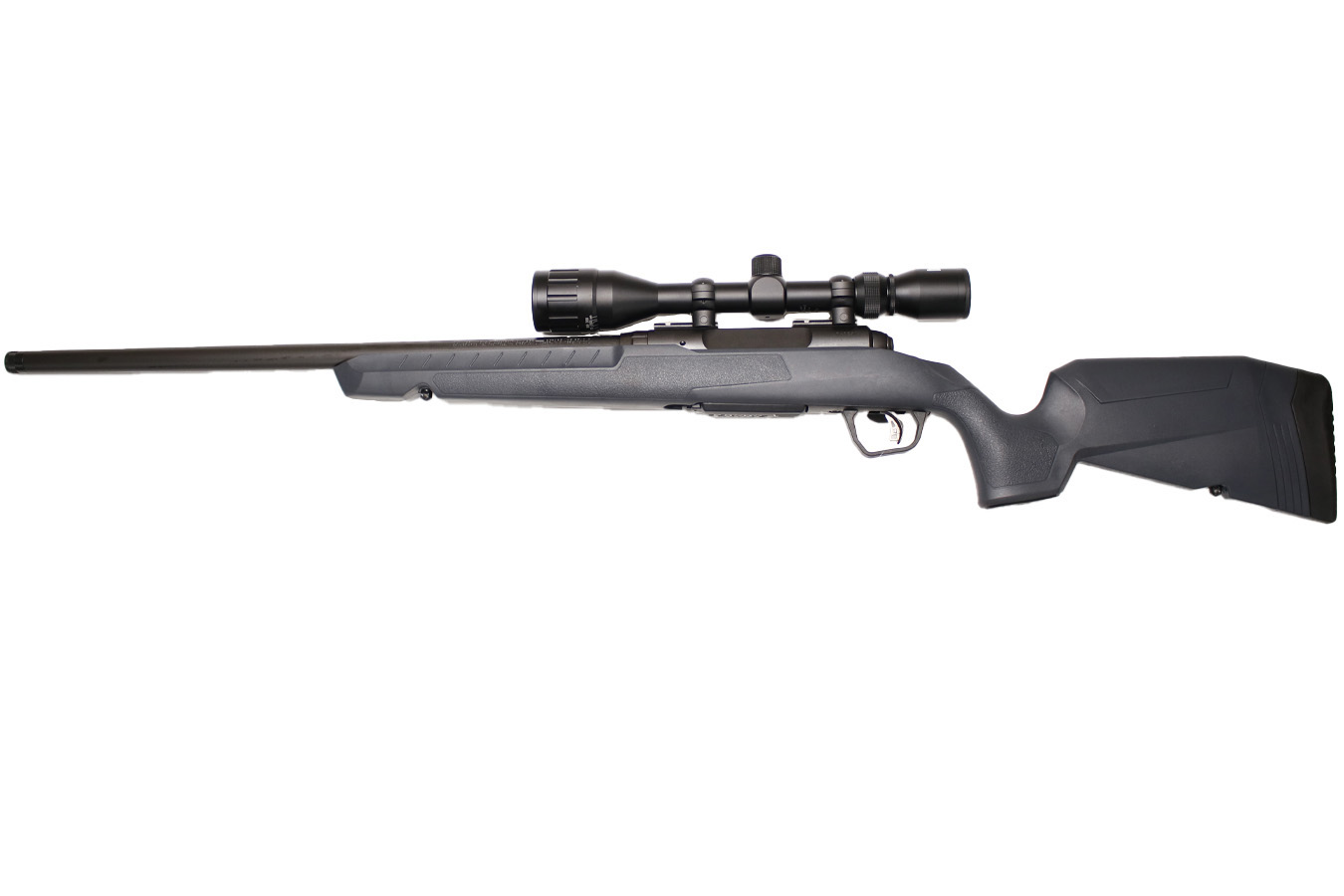 Savage Axis II 223 Remington Bolt-Action Rifle with Heavy Barrel, Bushnell Scope and Black/Synthetic Gray Stock