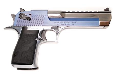 MAGNUM RESEARCH DESERT EAGLE 50 AE  6 IN BARREL CARBON BLUE FRAME AND SLIDE WITH BLACK APPT