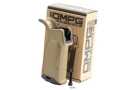 AR-15 RUBBER OVERMOLD PISTOL GRIP 15-DEGREE FDE