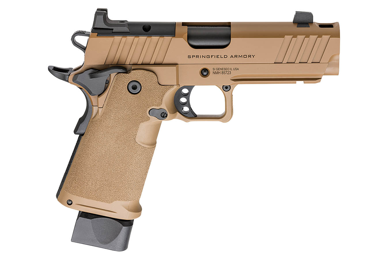Springfield 1911 DS Prodigy 9mm Optic Ready Pistol with 4.25 Inch Barrel and Coyote Brown Finish