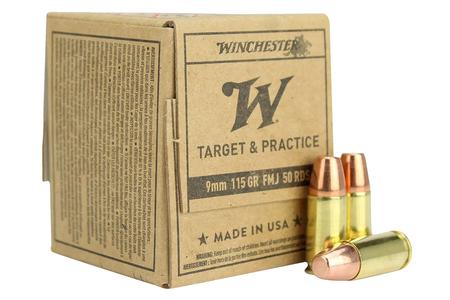 Winchester 9mm Luger 115gr Full Metal Jacket USA 50/Box