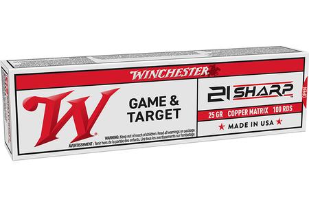 Winchester 21 Sharp 25gr Copper Matrix USA 100/Box