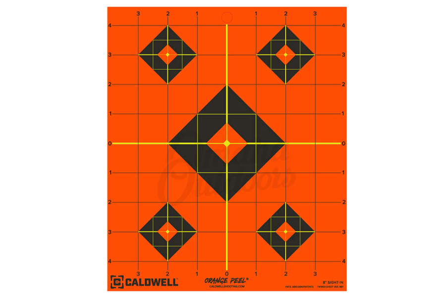 Caldwell Gen 2 Orange Peel Sight In 8 Inch Targets (Pack of 5)