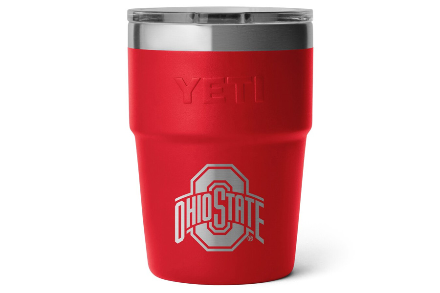 Yeti Coolers Ohio State University 16 Oz Rambler Stackable Cup Red