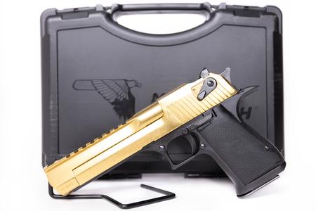 DE 44MAG MK XIX 6`, CUSTOM BLACK STEEL FRAME W/ GOLD UPPER