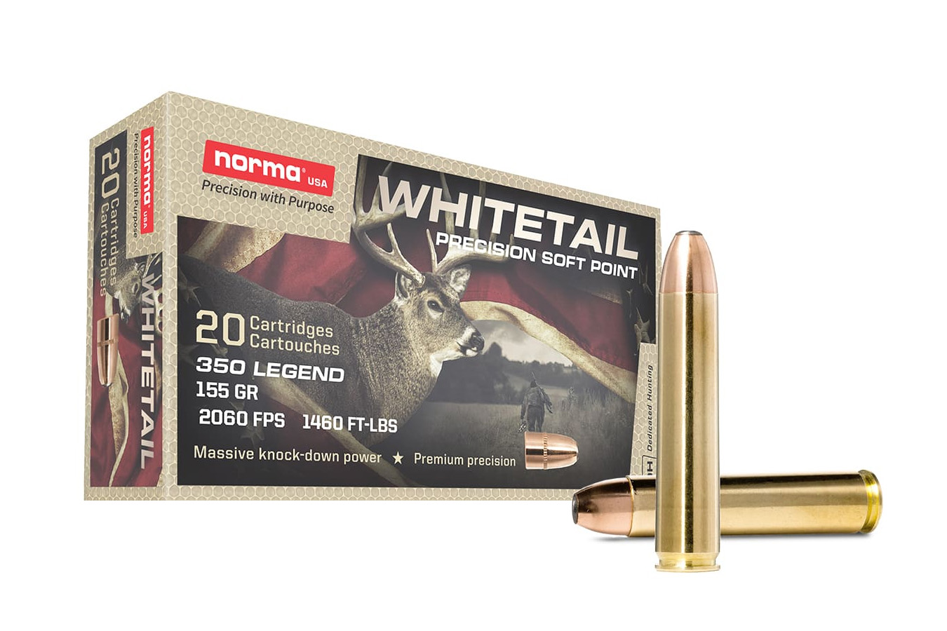 Norma 350 Legend 155 Grain Soft Point Whitetail 20/Box