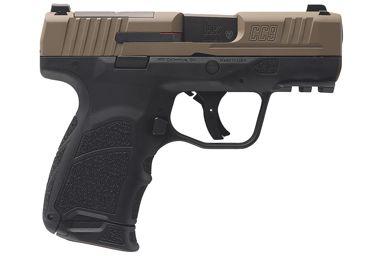 HK CC9 9mm Optic Ready Pistol with FDE Frame and Black Slide