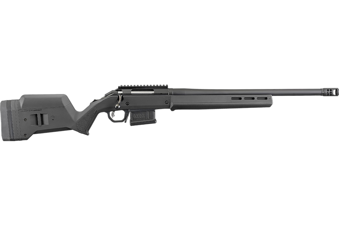Ruger American Hunter 6.5 Creedmoor Rifle with Threaded Barrel, Picatinny Rail and Black Magpul Stock