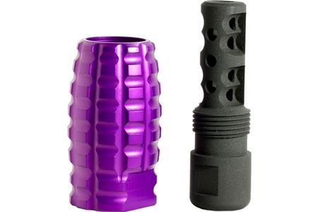 223 MUZZLE BRAKE BLAST CAN COMBO PURPLE ANODIZED  