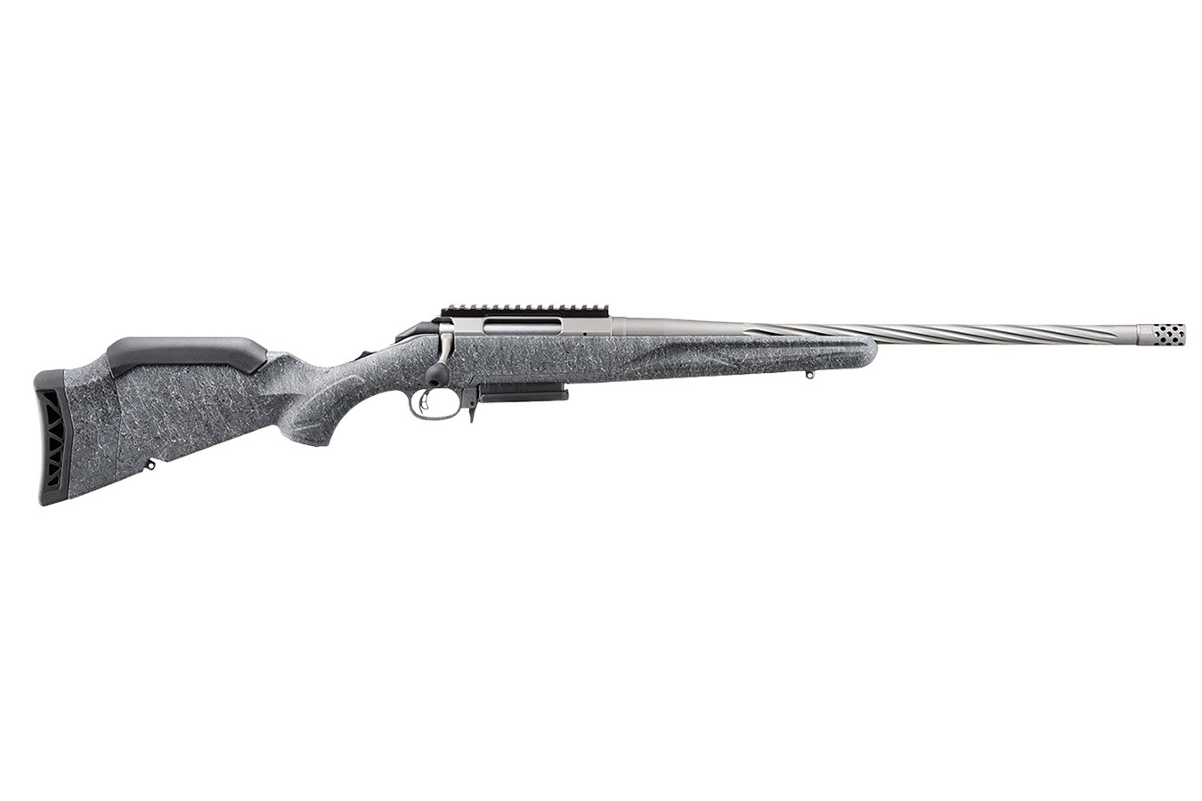 Ruger American Gen II 22 Creedmoor Bolt Acton Rifle with Gray Splatter Stock